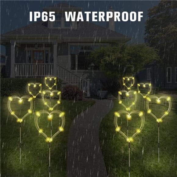 6 Pack Solar Garden Lights Outdoor, Firework Lights 8 Modes with Remote - Picture 4 of 7